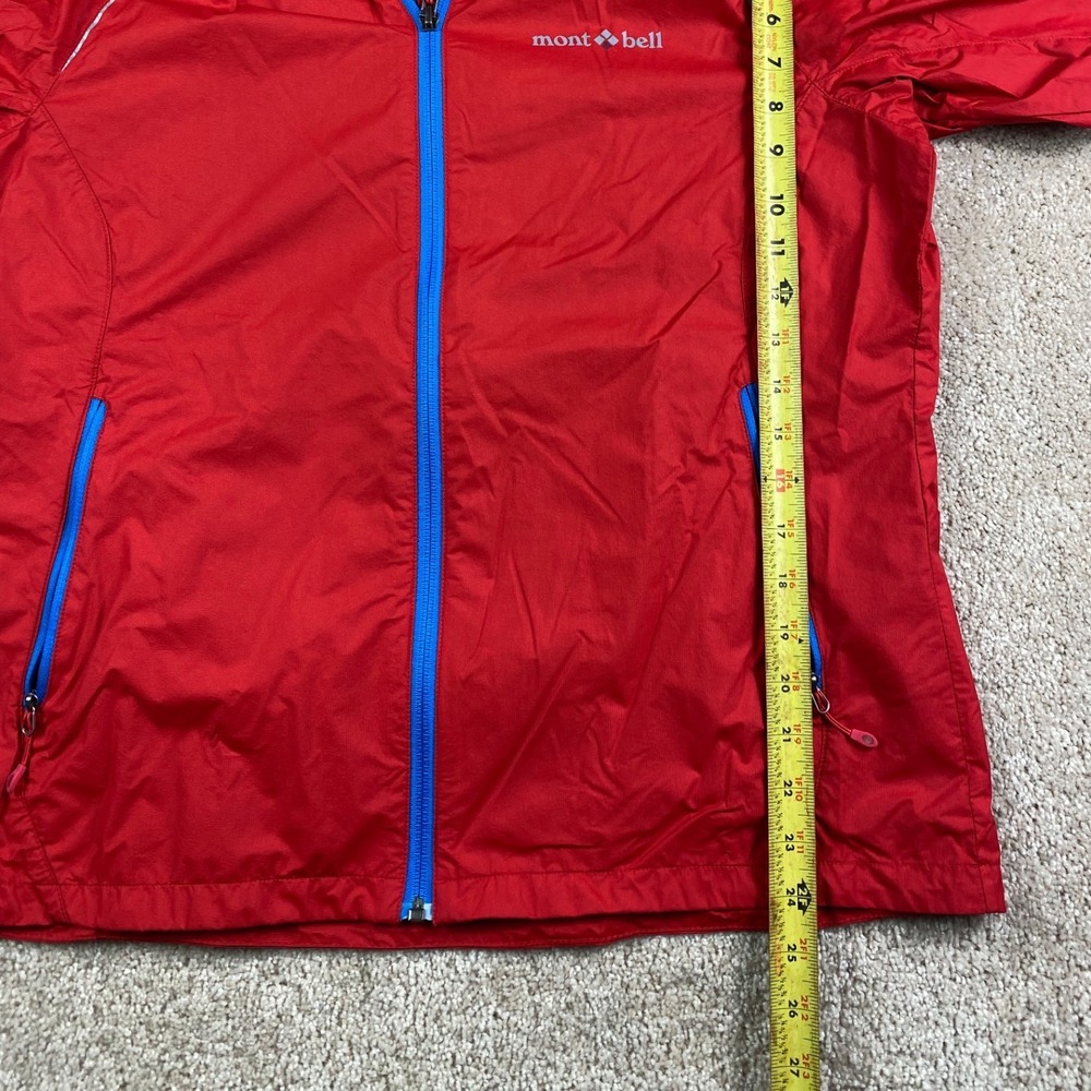 Montbell Windstopper Active Shell Jacket Red Womens Large Hooded Full Zip Hiking - Picture 7 of 10